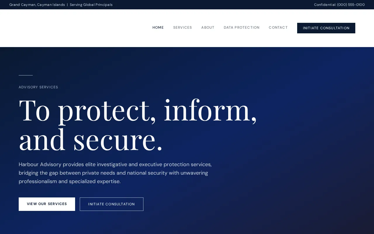 Professional Services Website screenshot