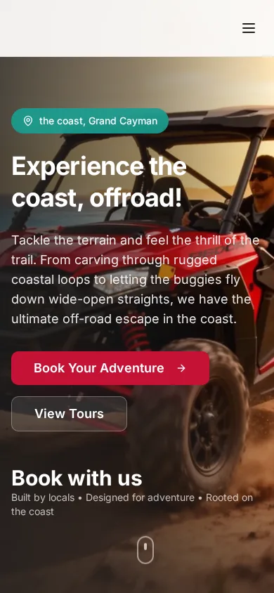 Tour website on a phone